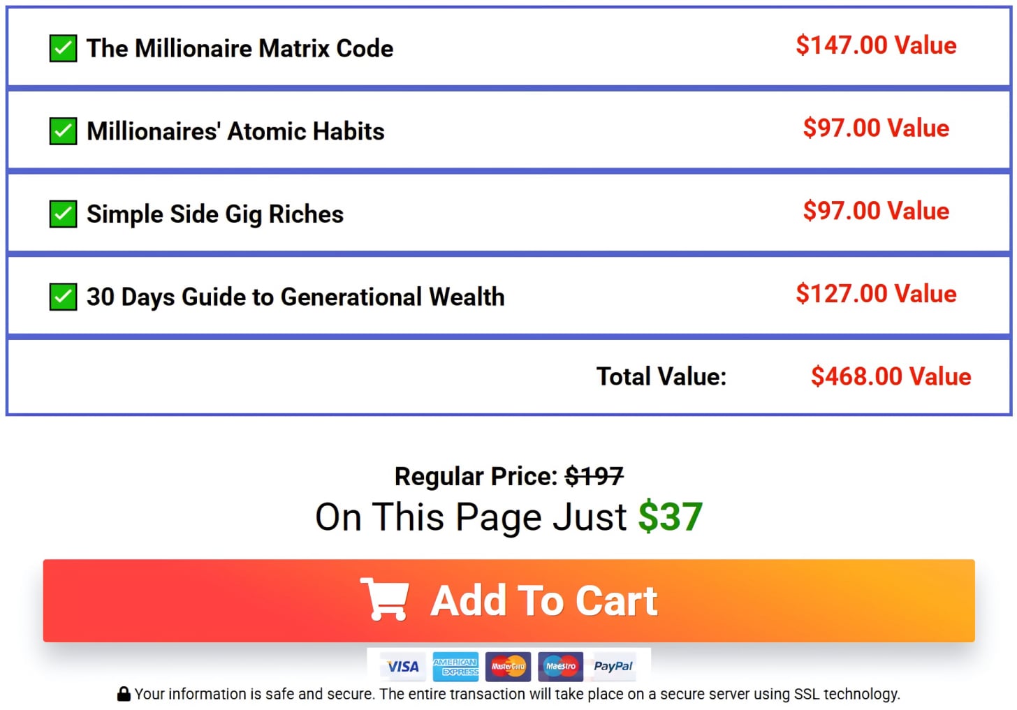 Millionaire Matrix Code